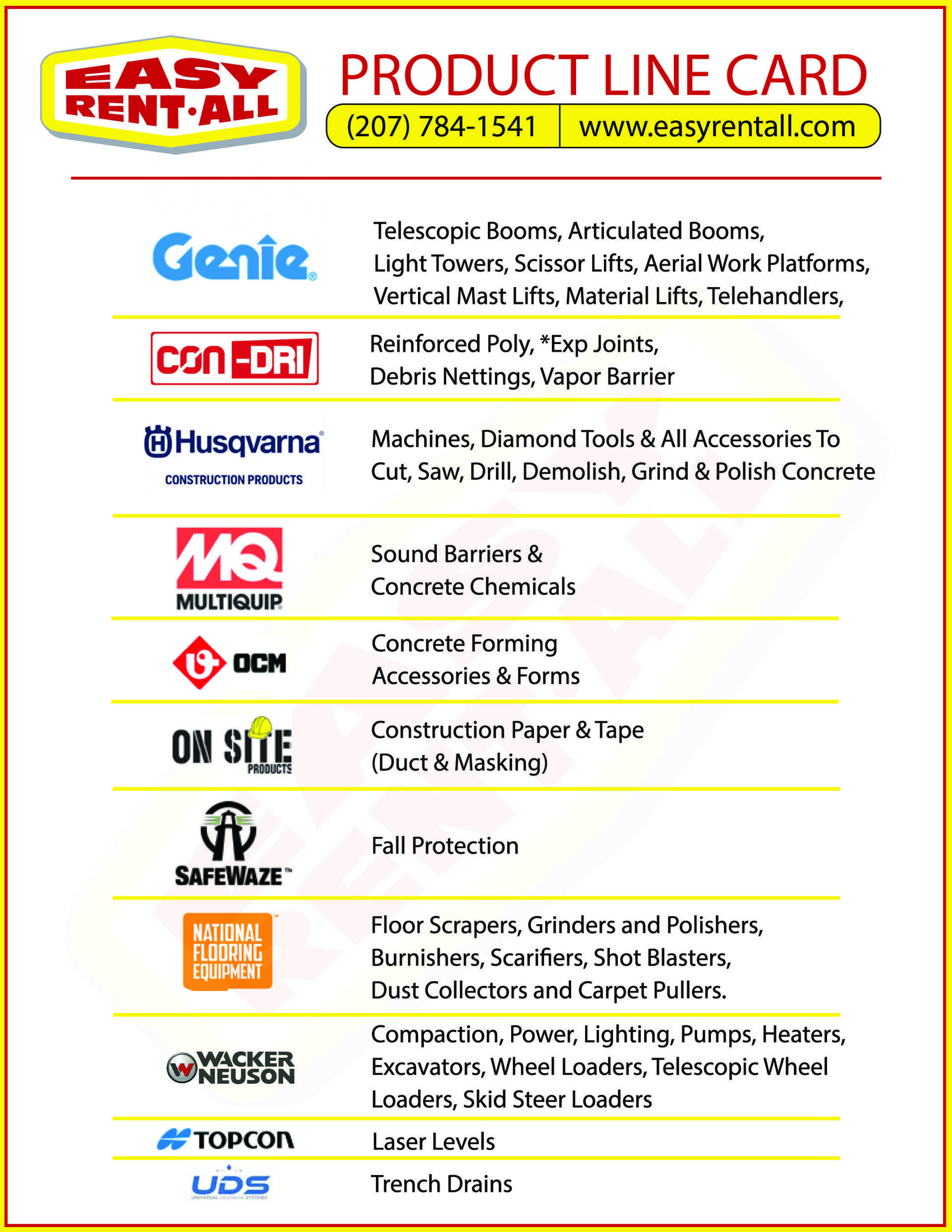 Sales Department Easy Rent All Maine